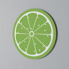 REFRESHING LIME Round Wall Art