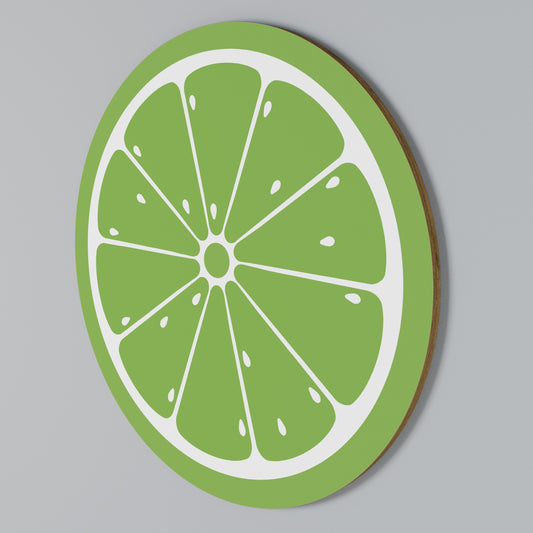 REFRESHING LIME Arte de pared redondo