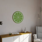 REFRESHING LIME Round Wall Art