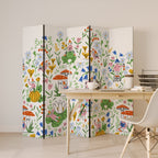 GARDEN GNOMES Decorative 5-Panel Room Divider