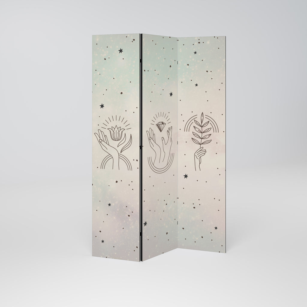 DELICATE BEAUTY Decorative 3-Panel Room Divider