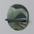 ROYAL GREEN Oval Art Shelf In Black Finish