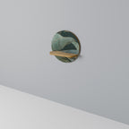 ROYAL GREEN Round Art Shelf In Oak Effect