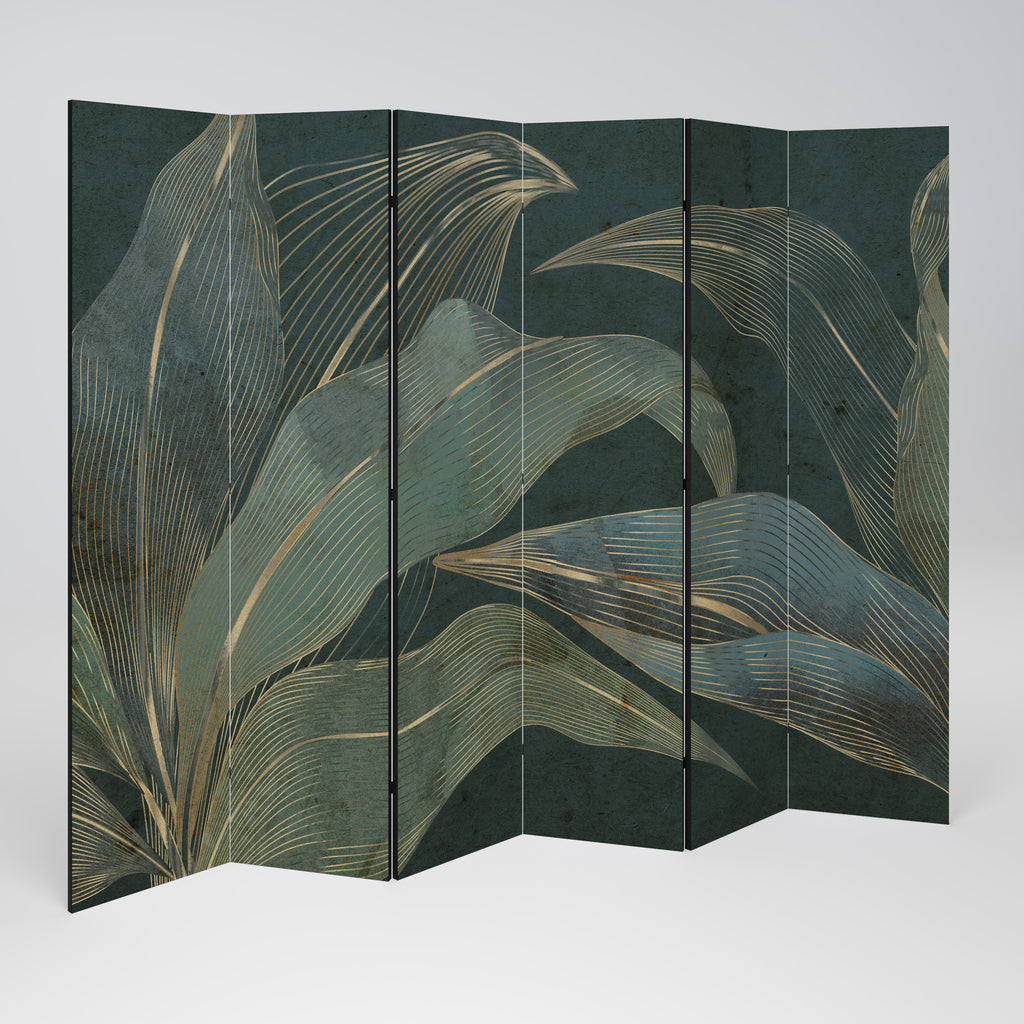 Biombo decorativo ROYAL GREEN de 6 paneles