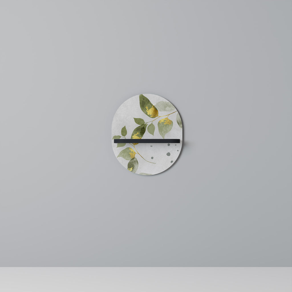 Estantería de arte ovalada ELEGANT BOTANICS con acabado negro