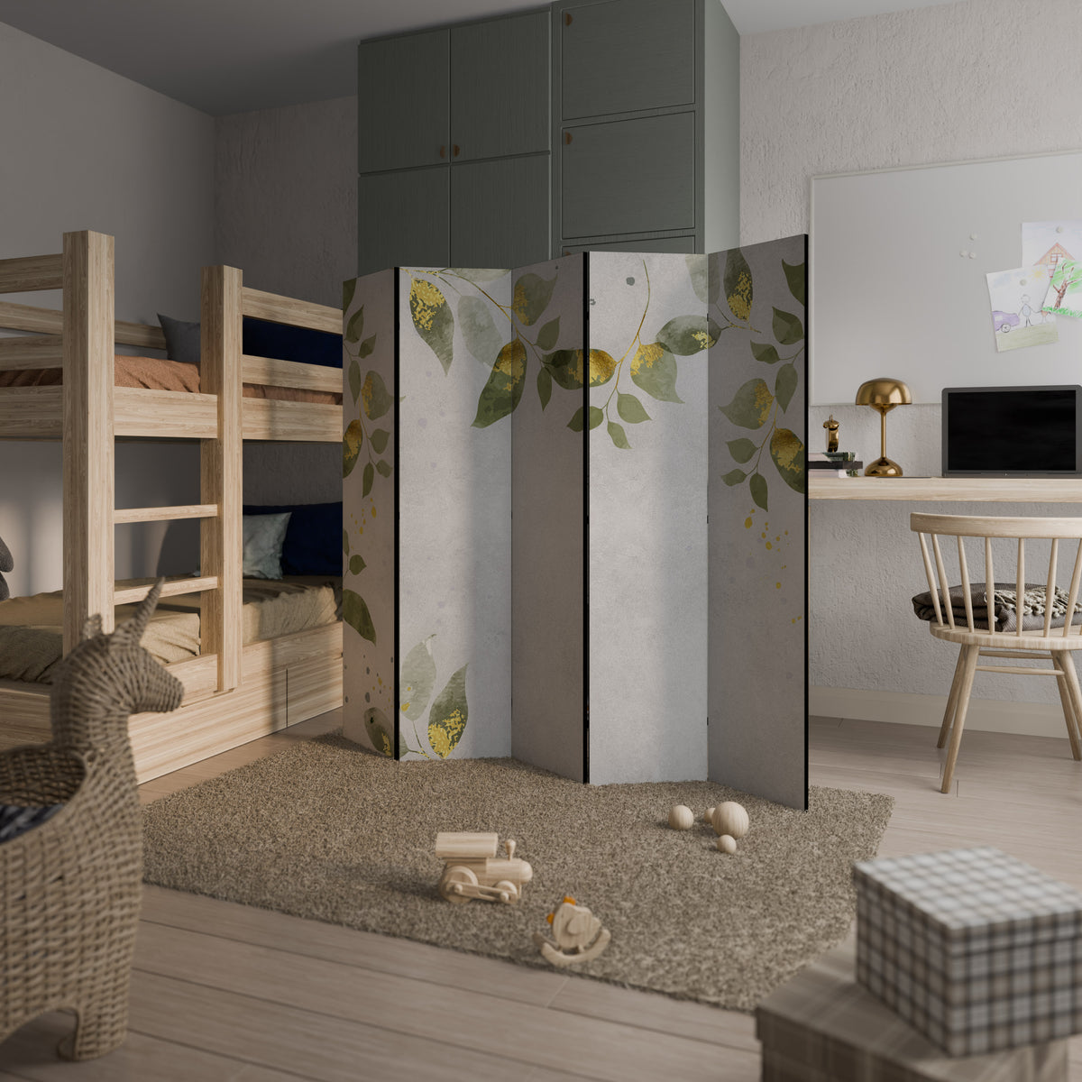 ELEGANT BOTANICS Biombo de 5 paneles