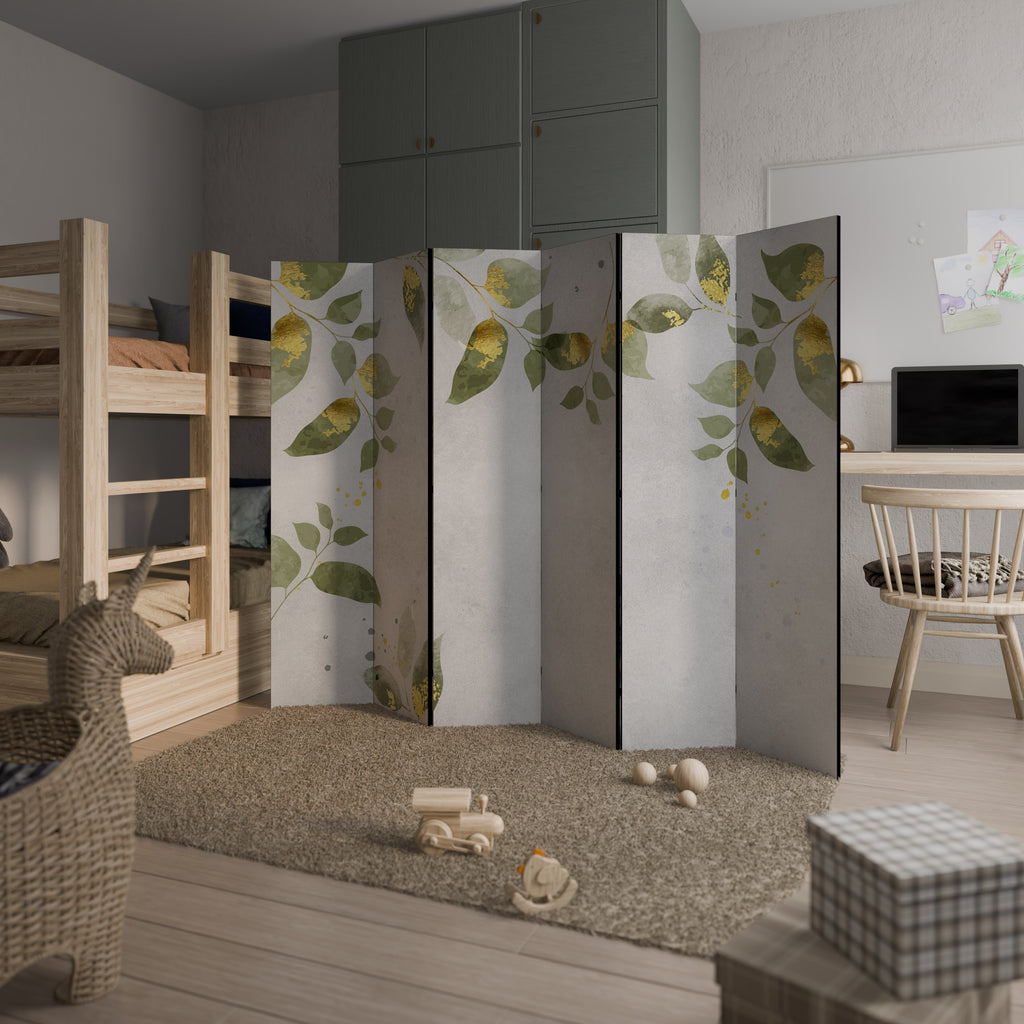 Biombo decorativo de 6 paneles ELEGANT BOTANICS