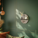 PASSING TIME Estante Ovalado Decorativo en Acabado Negro