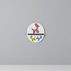 CHILDHOOD MEMORY Oval Art Shelf In Black Finish