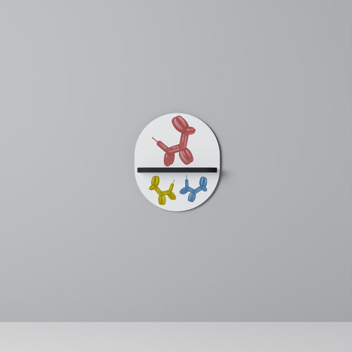 CHILDHOOD MEMORY Estante Ovalado Decorativo en Acabado Negro