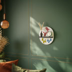 CHILDHOOD MEMORY Oval Art Shelf In Black Finish