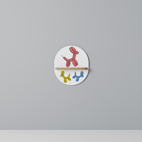 CHILDHOOD MEMORY Estante Ovalado Decorativo en Efecto Roble