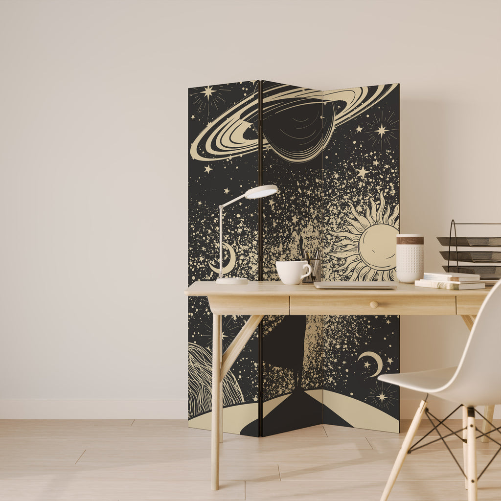 MYSTIC UNIVERSE Decorative 3-Panel Room Divider