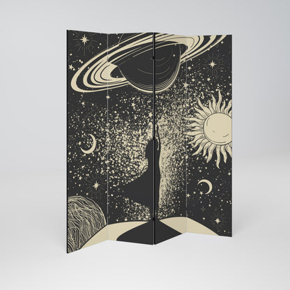 MYSTIC UNIVERSE Biombo de 4 paneles