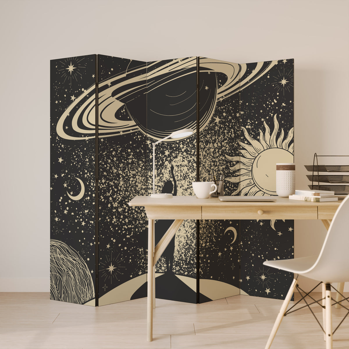 MYSTIC UNIVERSE Biombo de 5 paneles