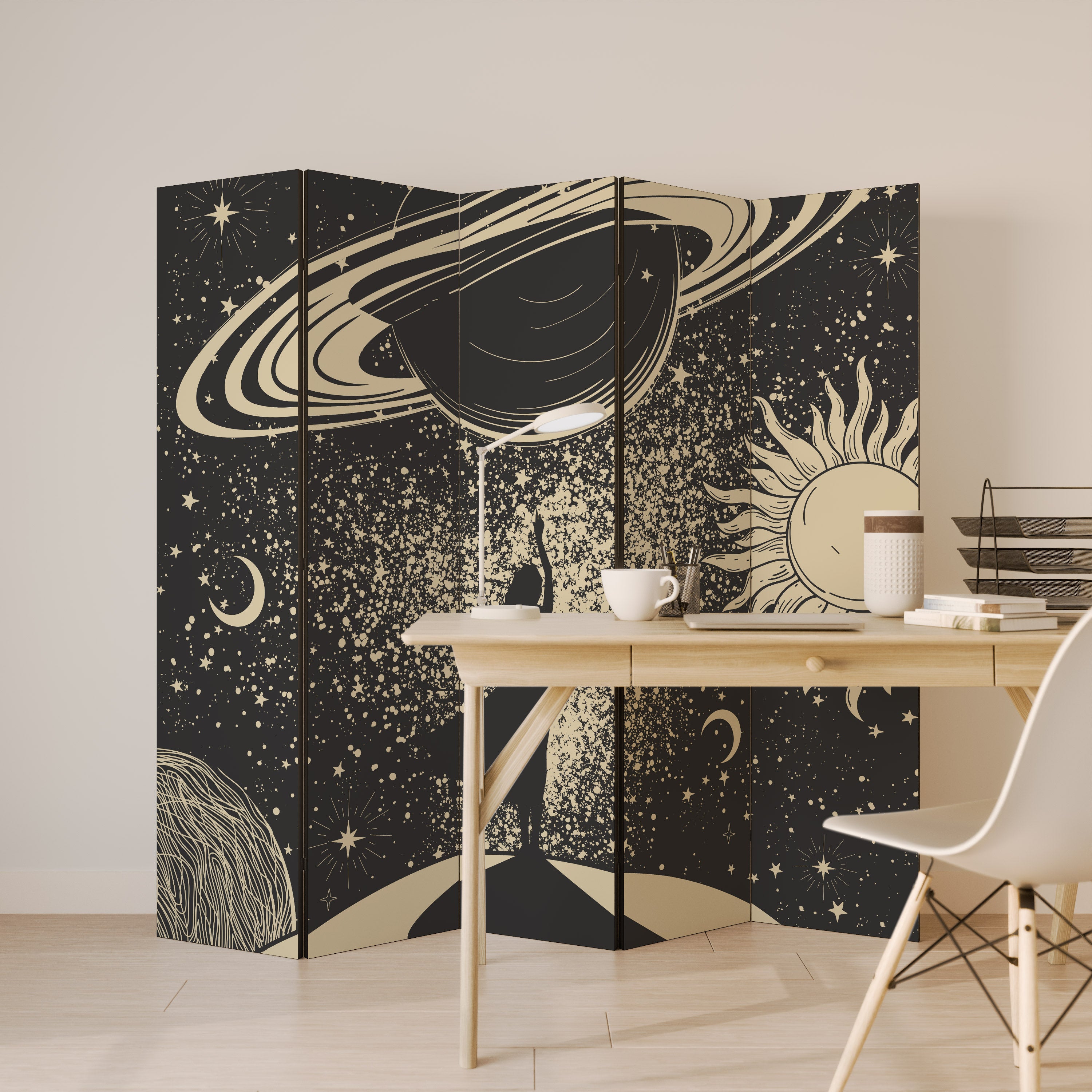 MYSTIC UNIVERSE 5-Panel Room Divider