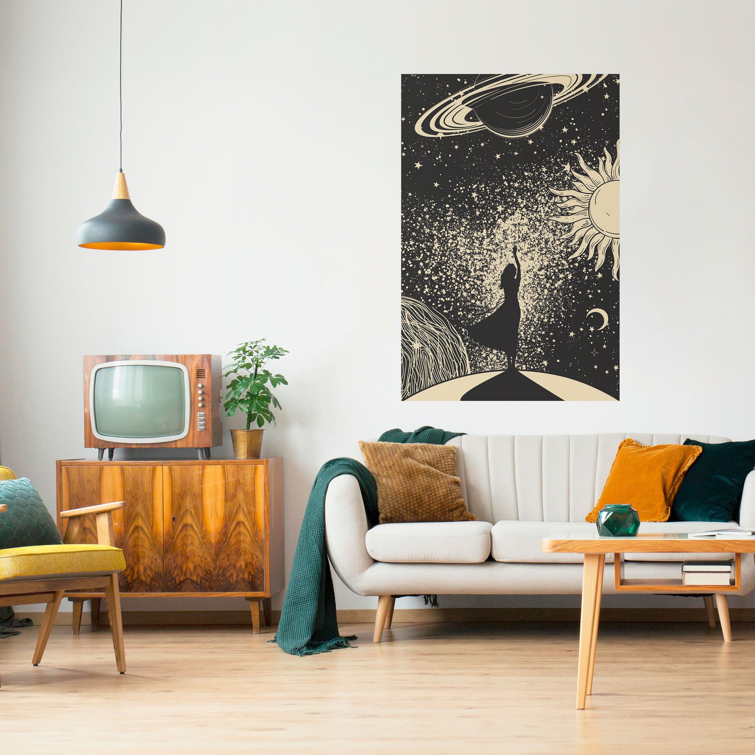 Póster vertical autoadhesivo UNIVERSO MÍSTICO