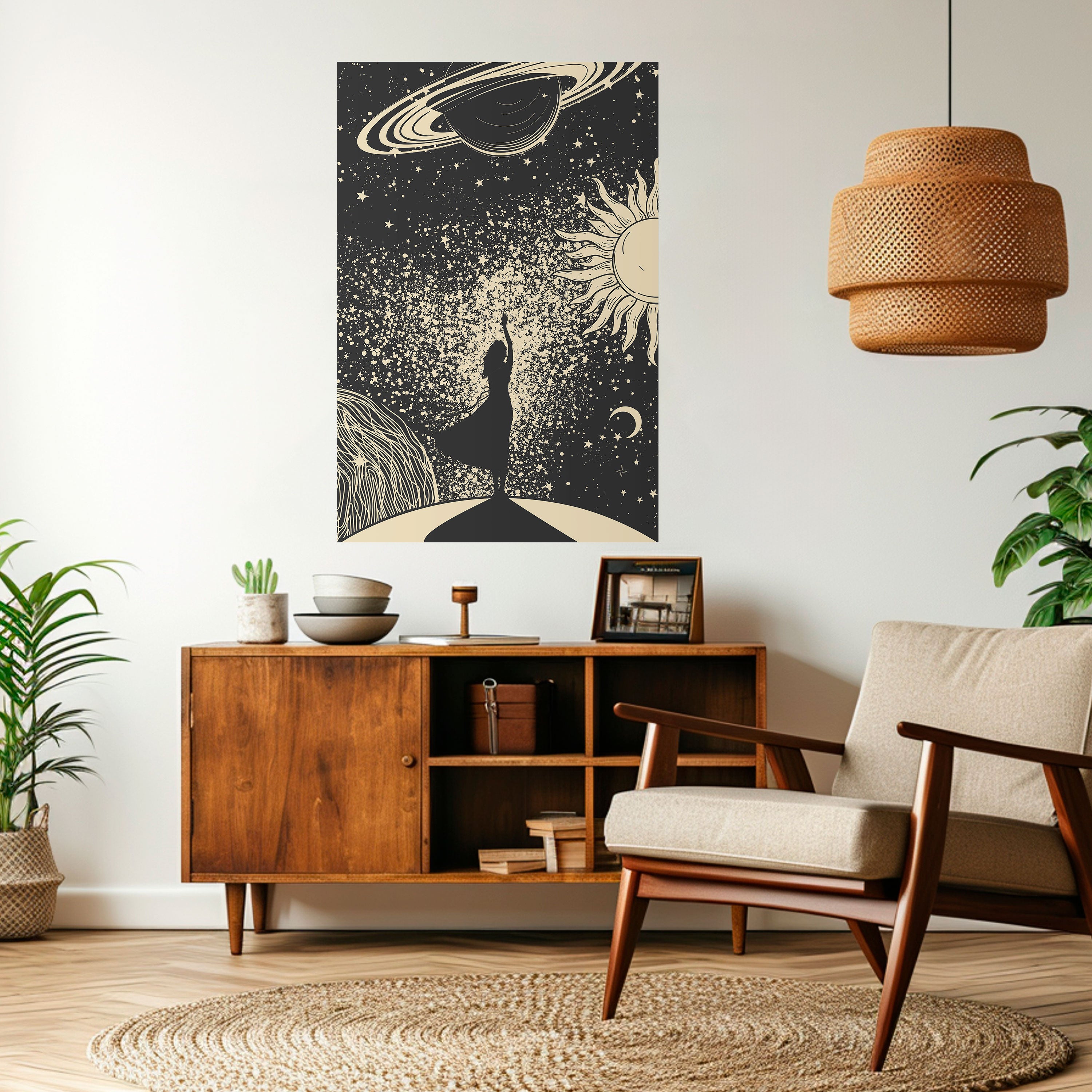 Póster vertical autoadhesivo UNIVERSO MÍSTICO