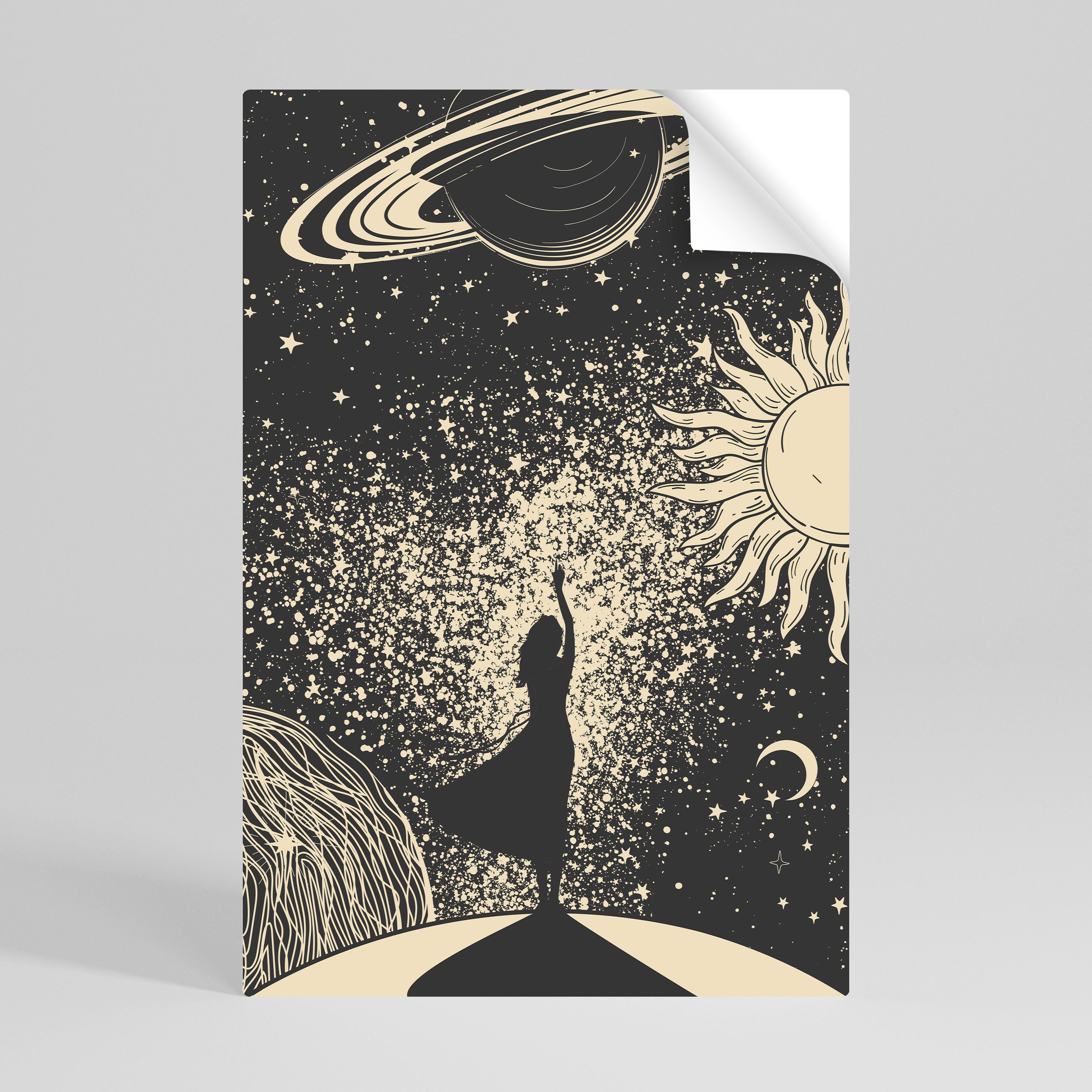 Póster vertical autoadhesivo UNIVERSO MÍSTICO