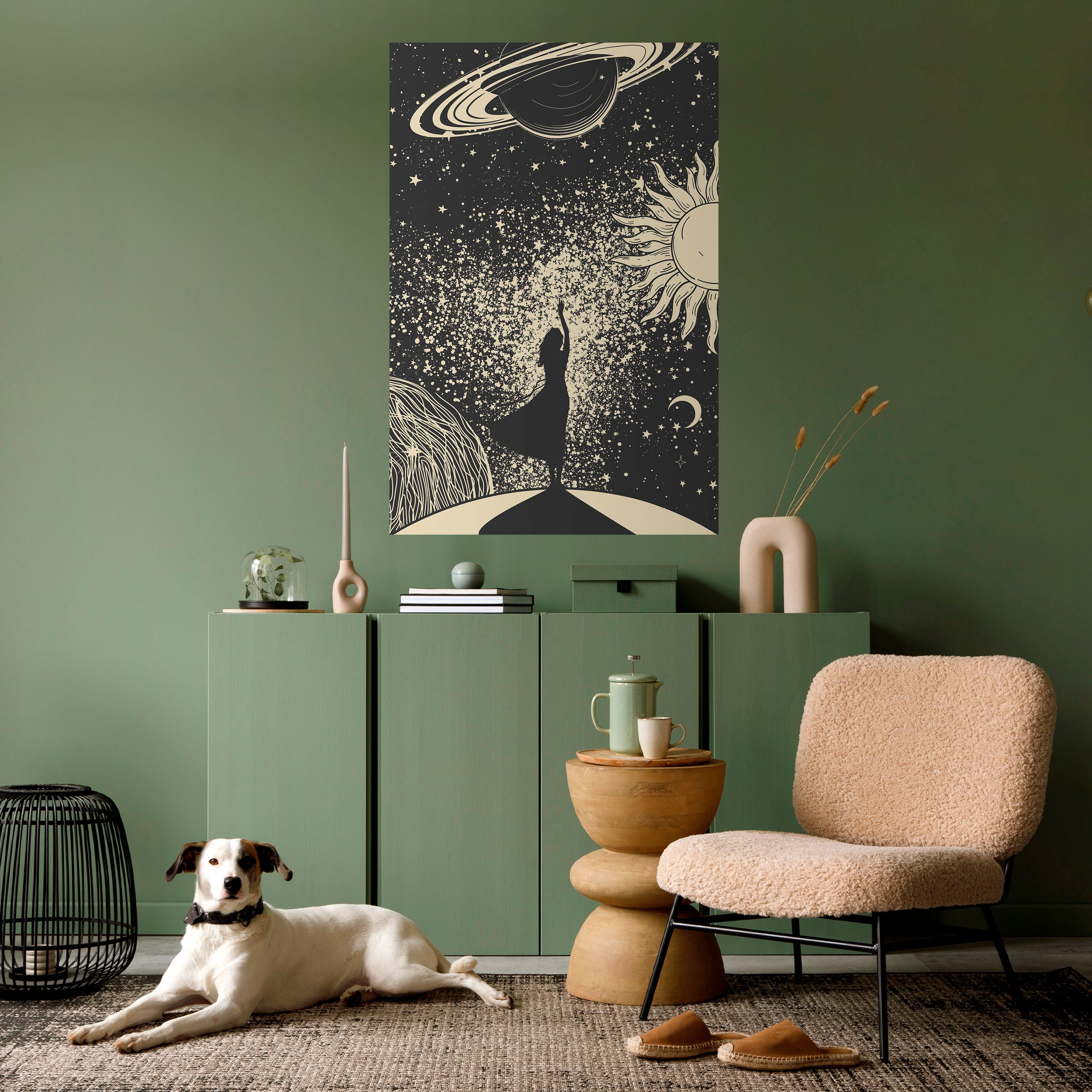 Póster vertical autoadhesivo UNIVERSO MÍSTICO