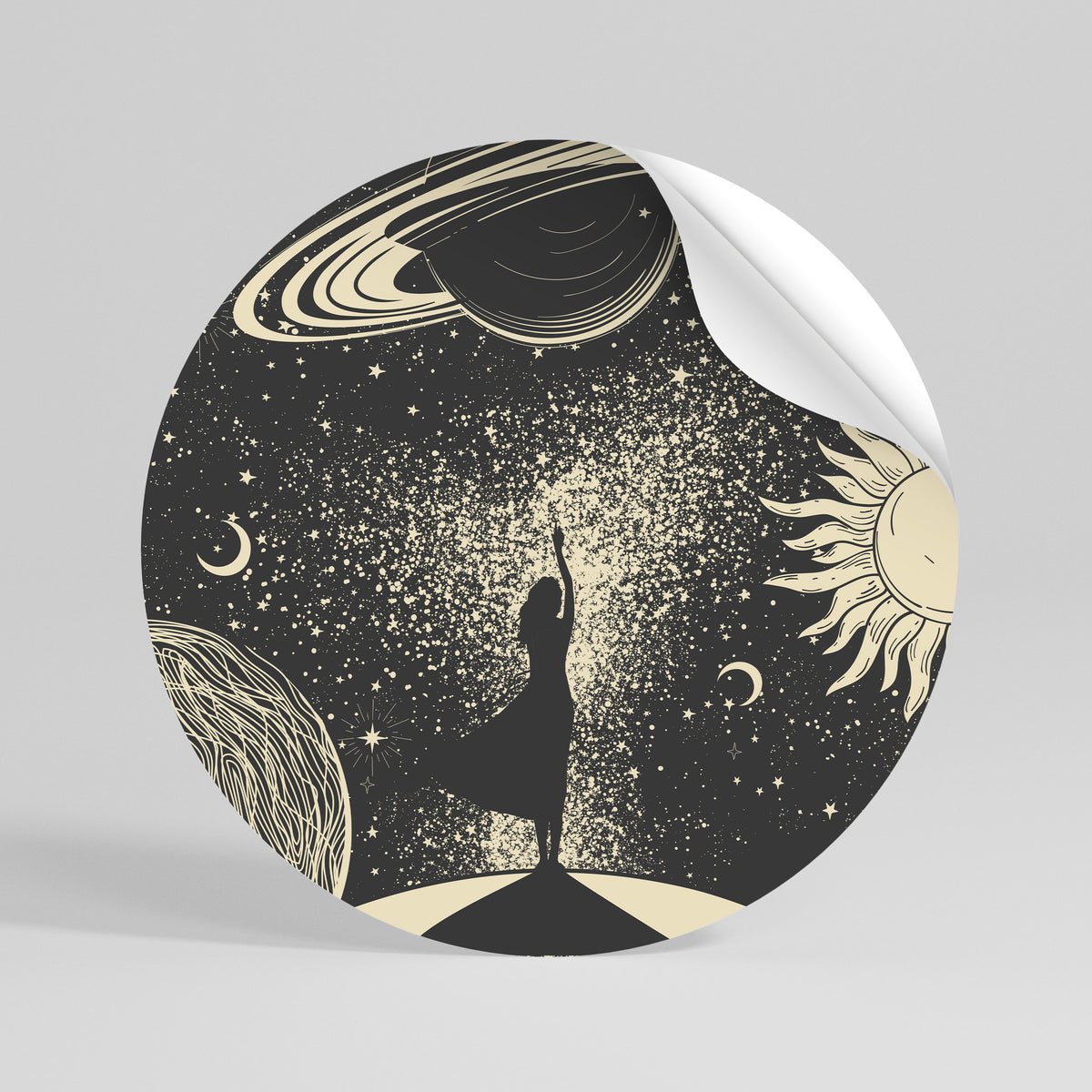 MYSTIC UNIVERSE Vinilo adhesivo redondo
