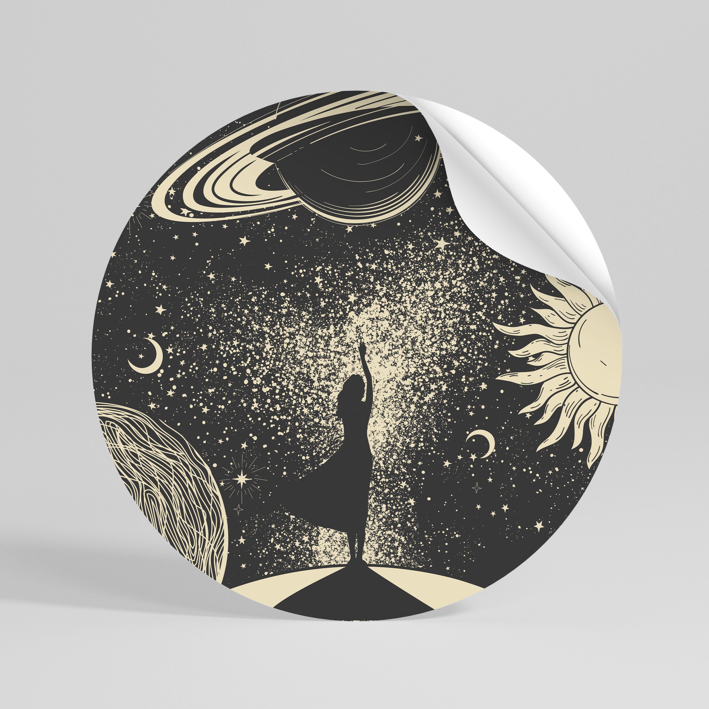 MYSTIC UNIVERSE Vinilo adhesivo redondo