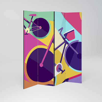 BIKE DREAMS Biombo de 4 paneles