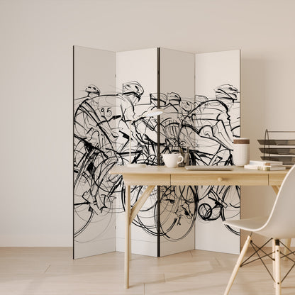 CYCLING COMPETITION 4-Panel Room Divider