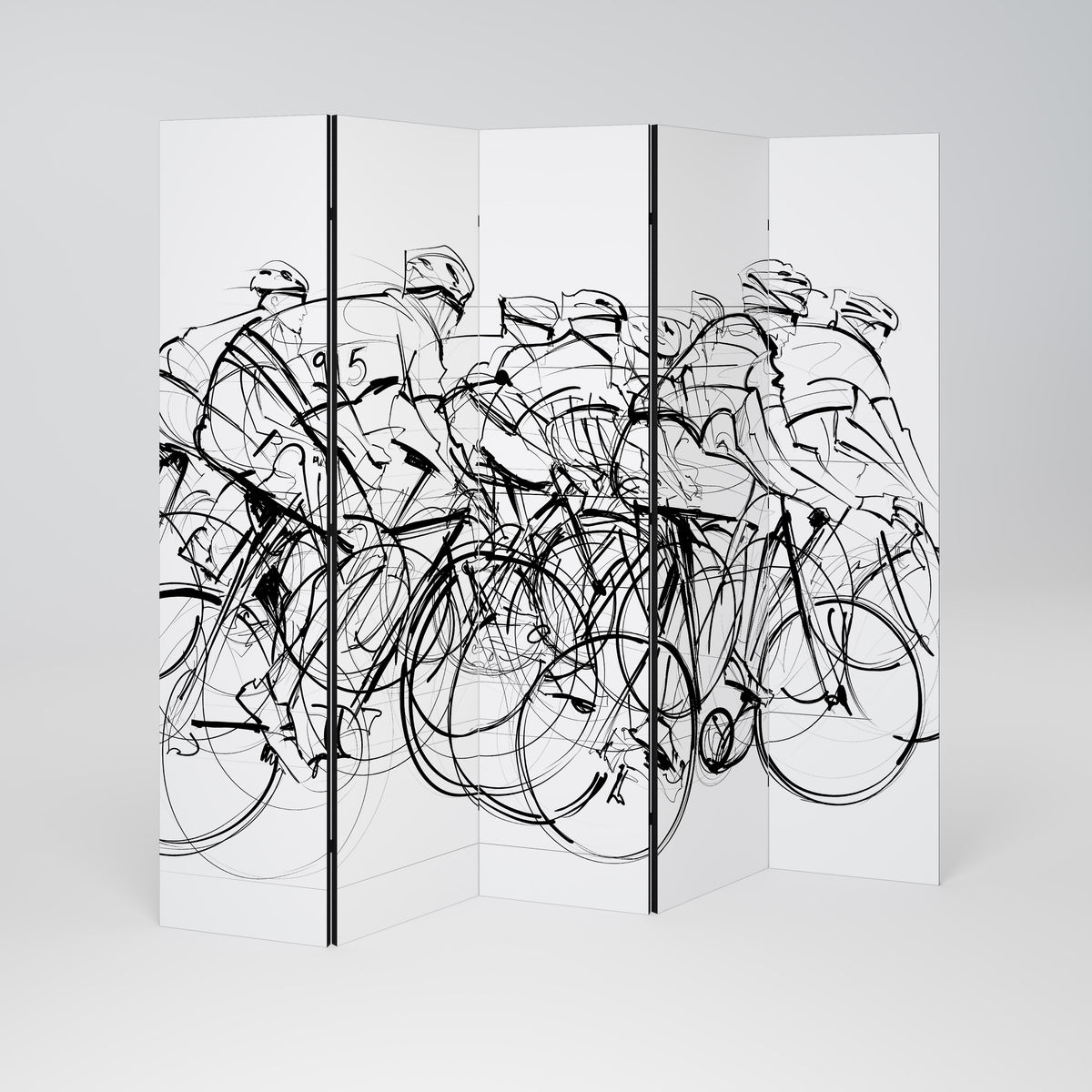 CYCLING COMPETITION 5-Panel Room Divider