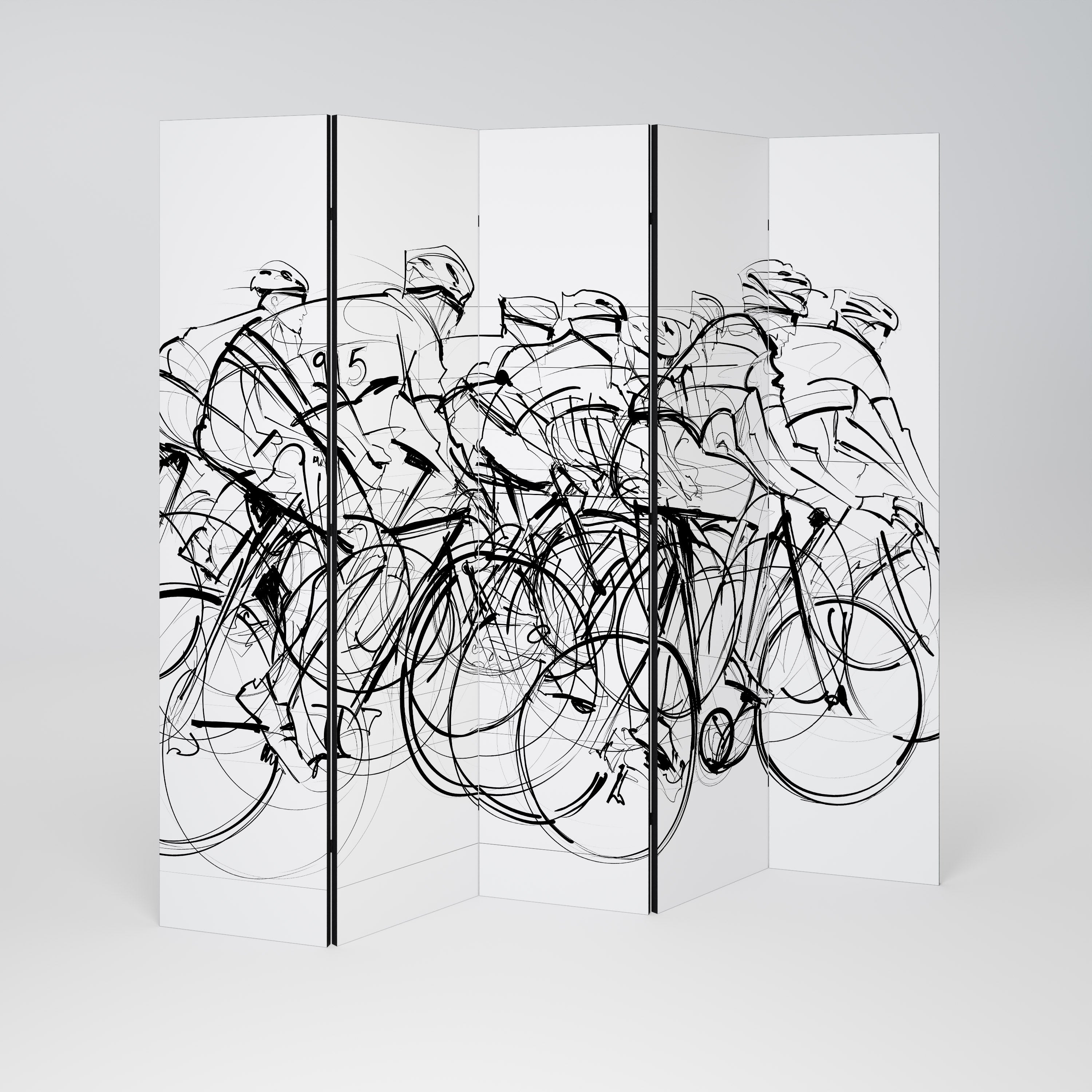CYCLING COMPETITION 5-Panel Room Divider