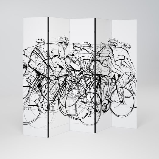 CYCLING COMPETITION Biombo de 5 paneles