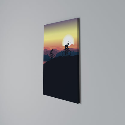 CYCLING HORIZON Cuadro en lienzo vertical