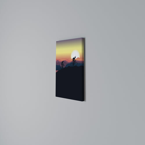 CYCLING HORIZON Cuadro en lienzo vertical