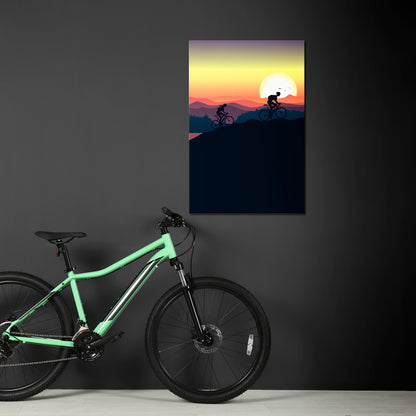 CYCLING HORIZON Cuadro en lienzo vertical