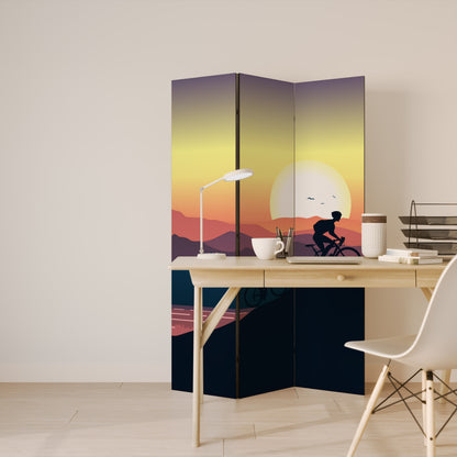 CYCLING HORIZON 3-Panel Room Divider