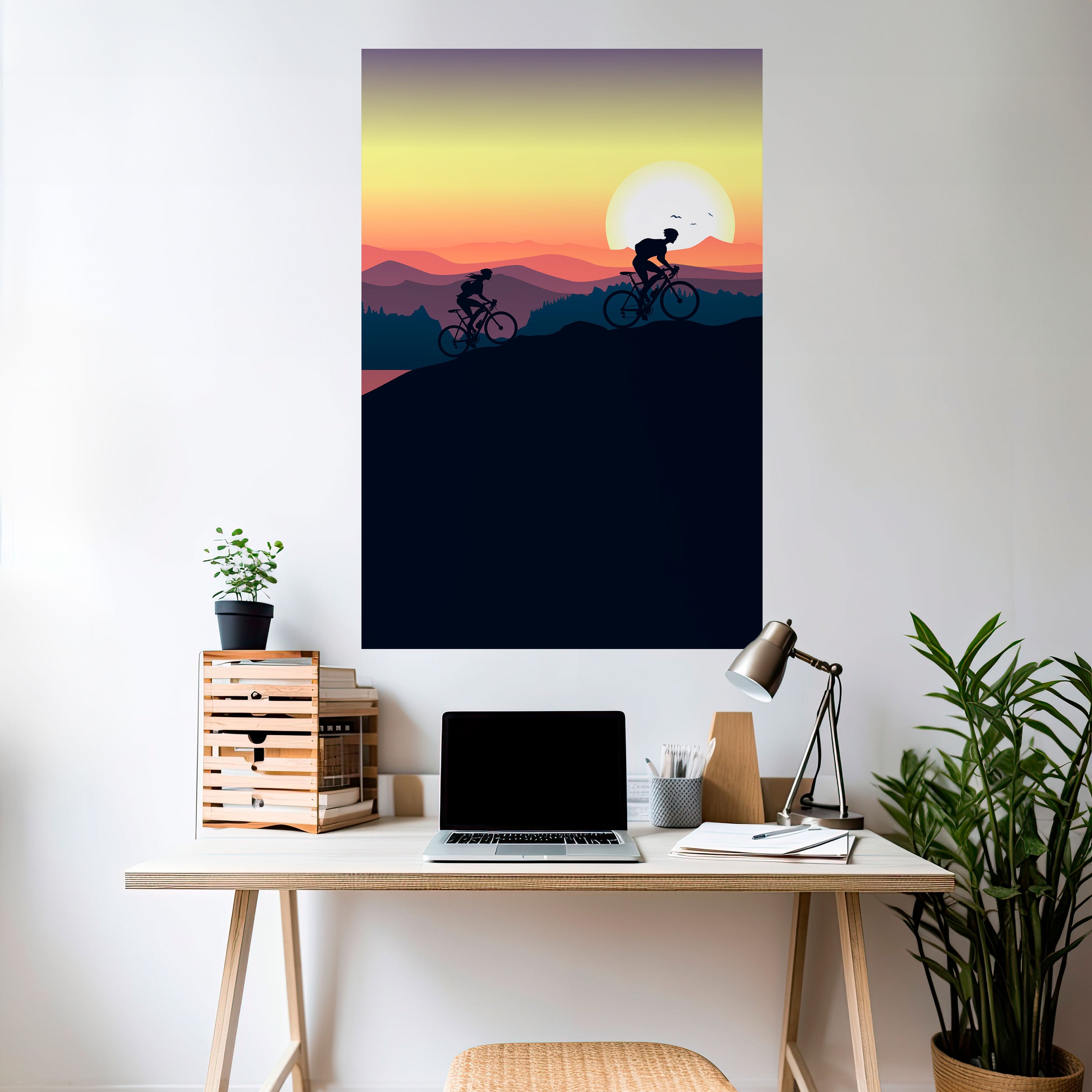 Póster vertical autoadhesivo HORIZONTE CICLISMO