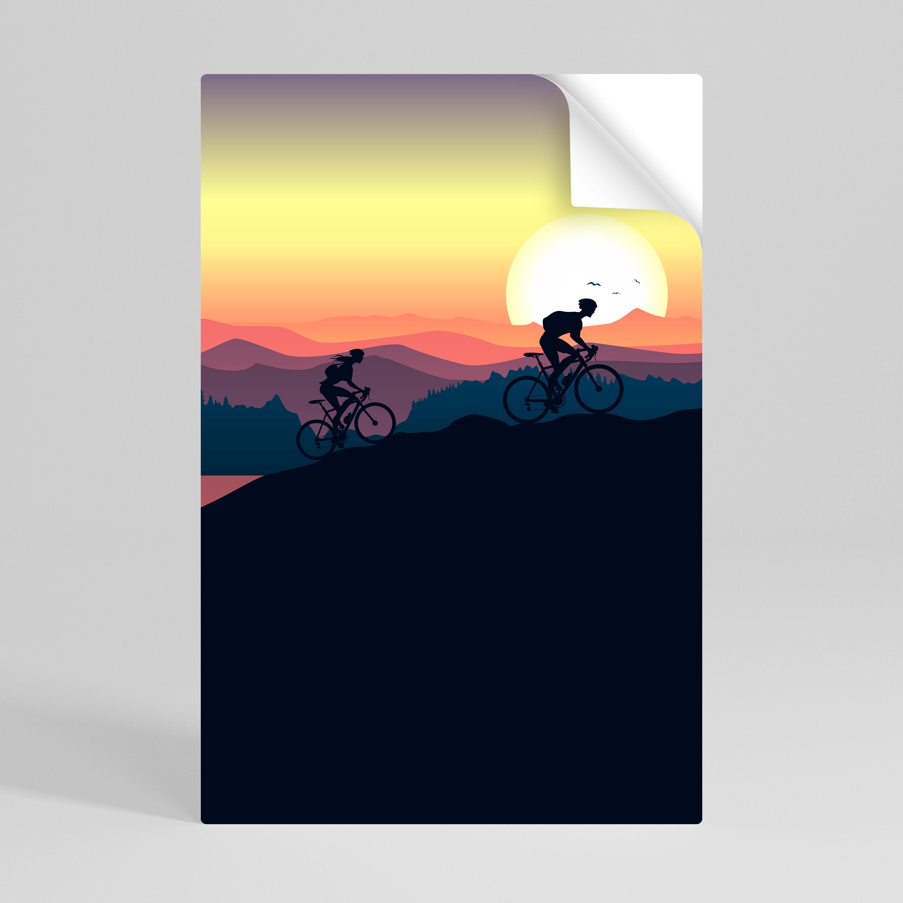 Póster vertical autoadhesivo HORIZONTE CICLISMO
