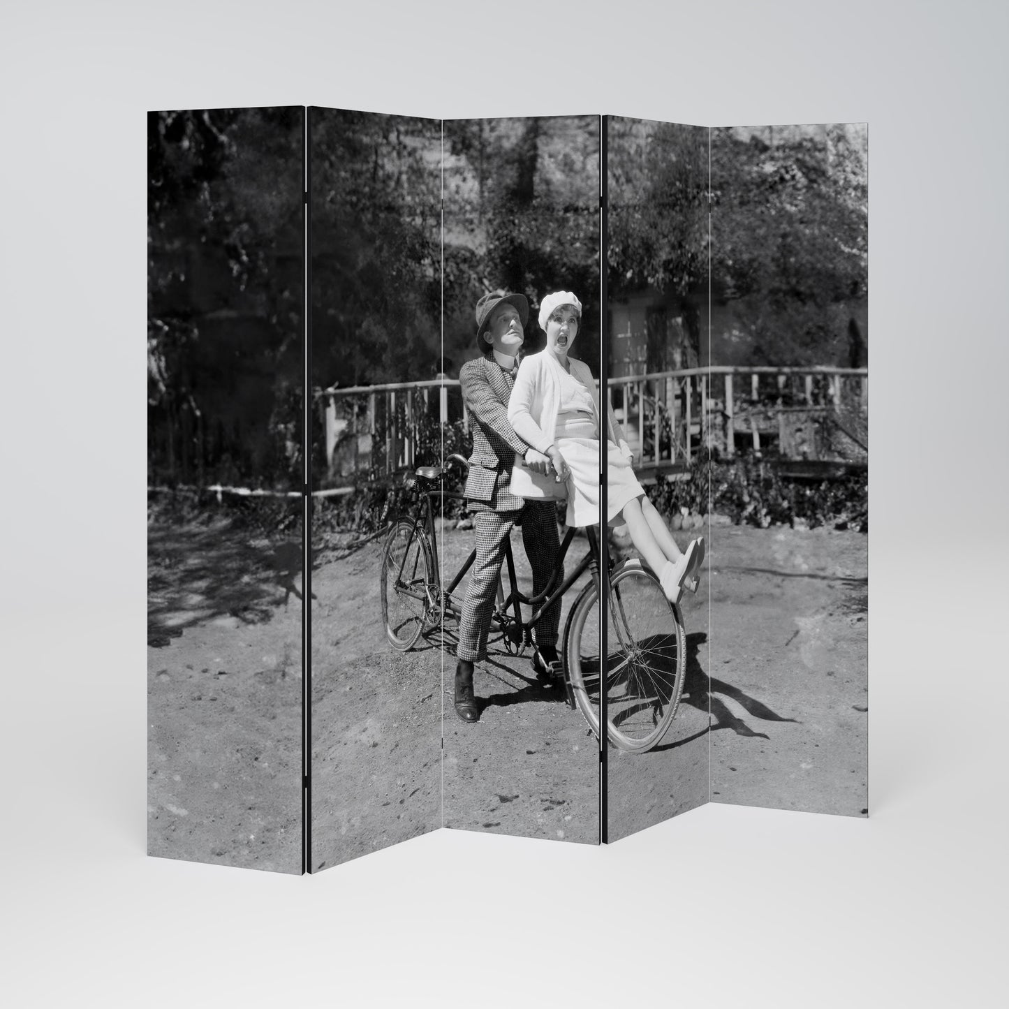 RIDING THROUGH TIME Biombo de 5 paneles