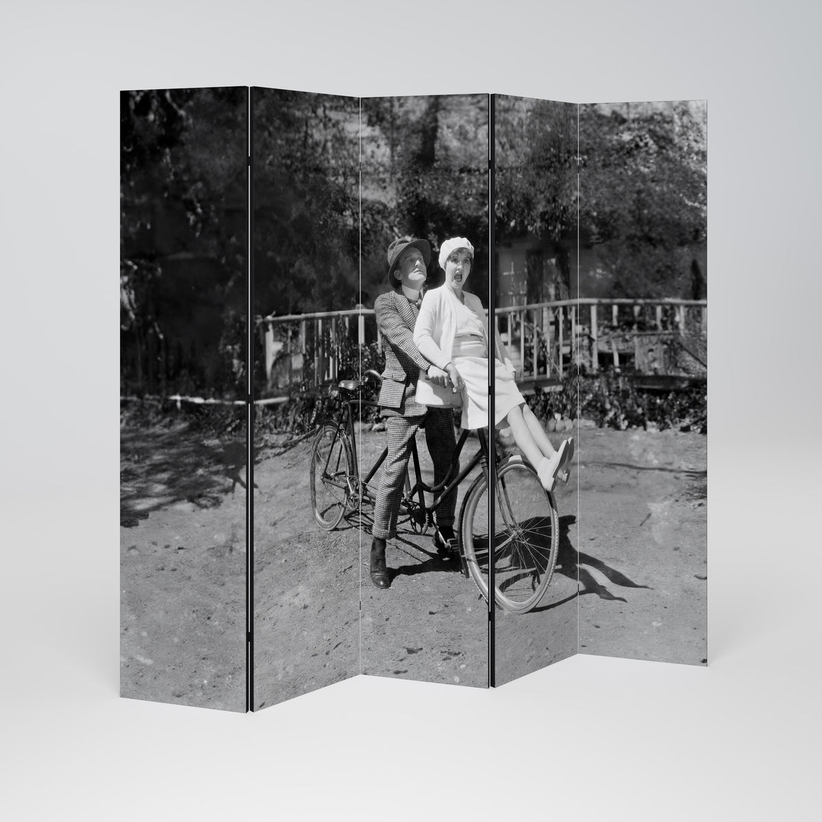 RIDING THROUGH TIME Biombo de 5 paneles