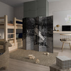 RIDING THROUGH TIME Decorative 5-Panel Room Divider