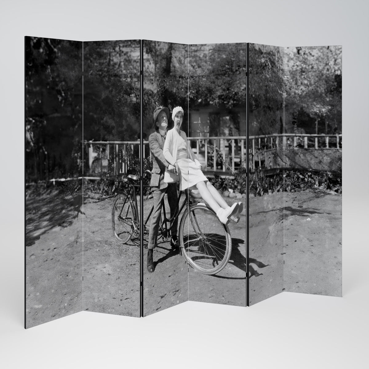 RIDING THROUGH TIME 6-Panel Room Divider