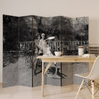 RIDING THROUGH TIME Biombo Decorativo de 6 Paneles