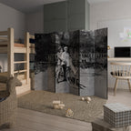 RIDING THROUGH TIME Biombo Decorativo de 6 Paneles