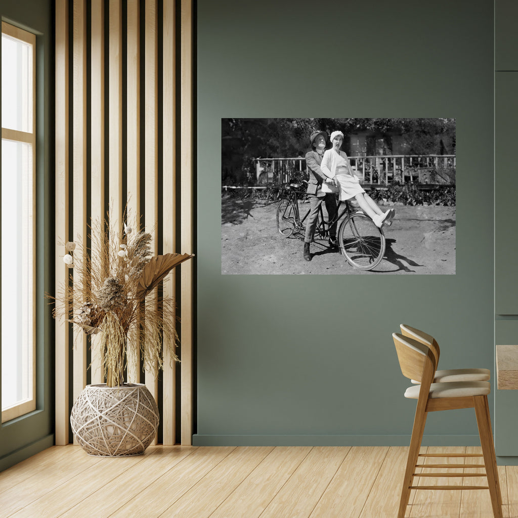 RIDING THROUGH TIME Peel and Stick Horizontal Poster