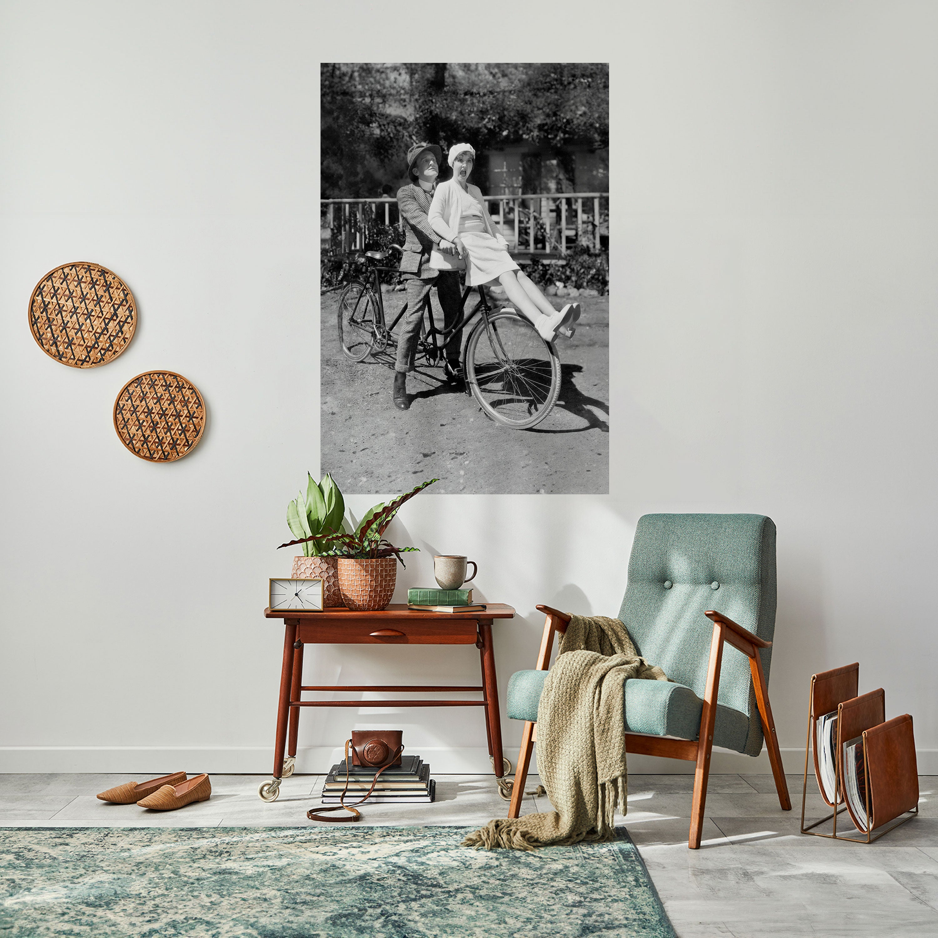 Póster vertical autoadhesivo "CABALGANDO A TRAVÉS DEL TIEMPO"