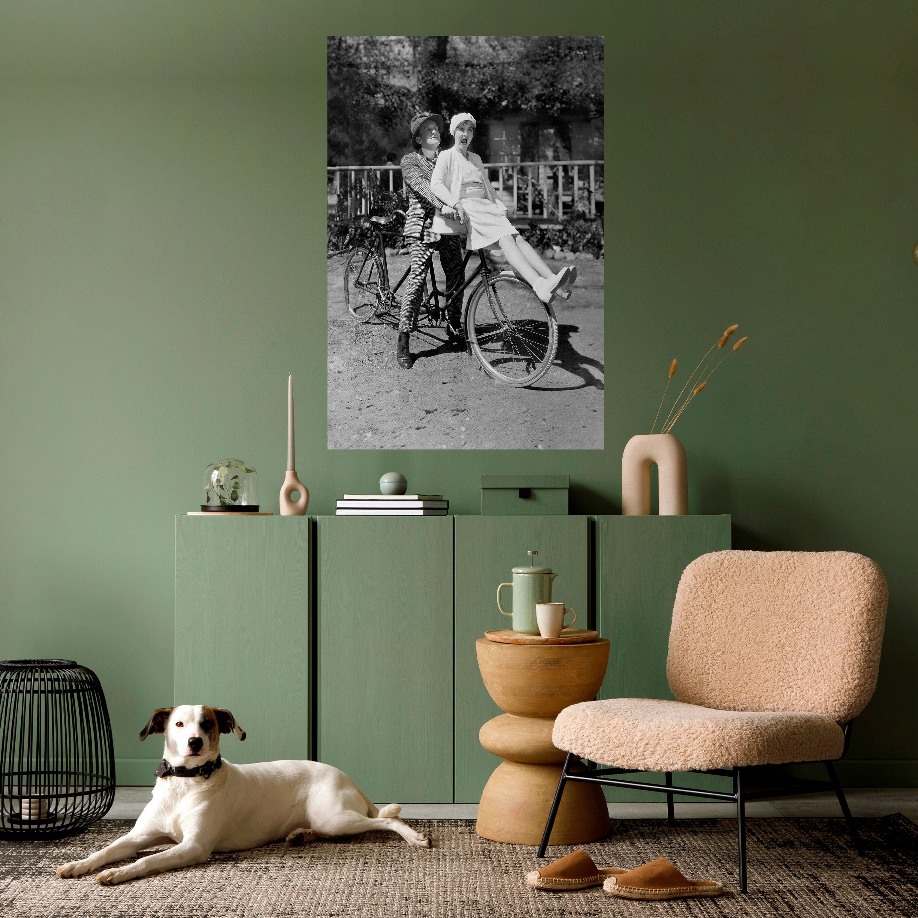 Póster vertical autoadhesivo "CABALGANDO A TRAVÉS DEL TIEMPO"