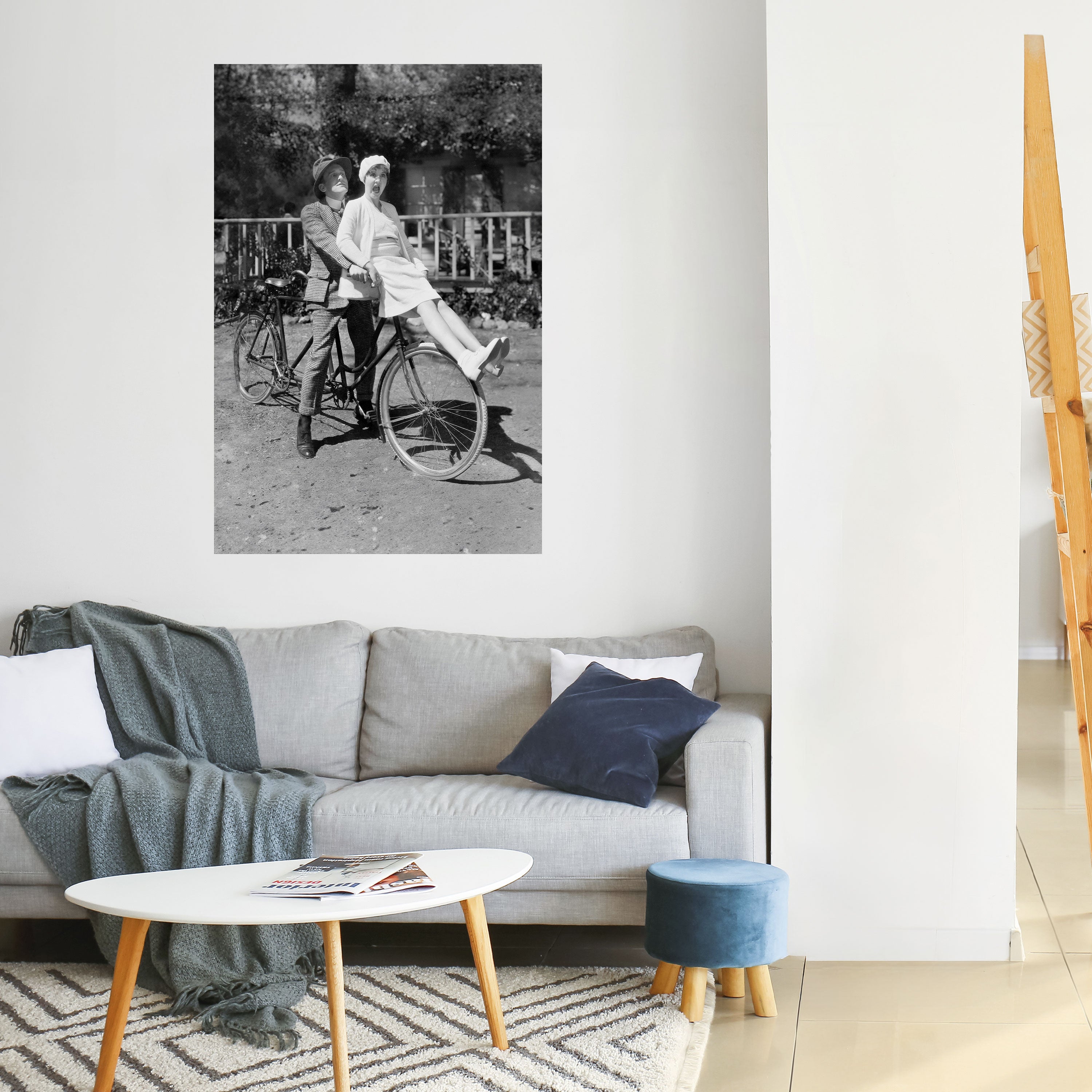 Póster vertical autoadhesivo "CABALGANDO A TRAVÉS DEL TIEMPO"
