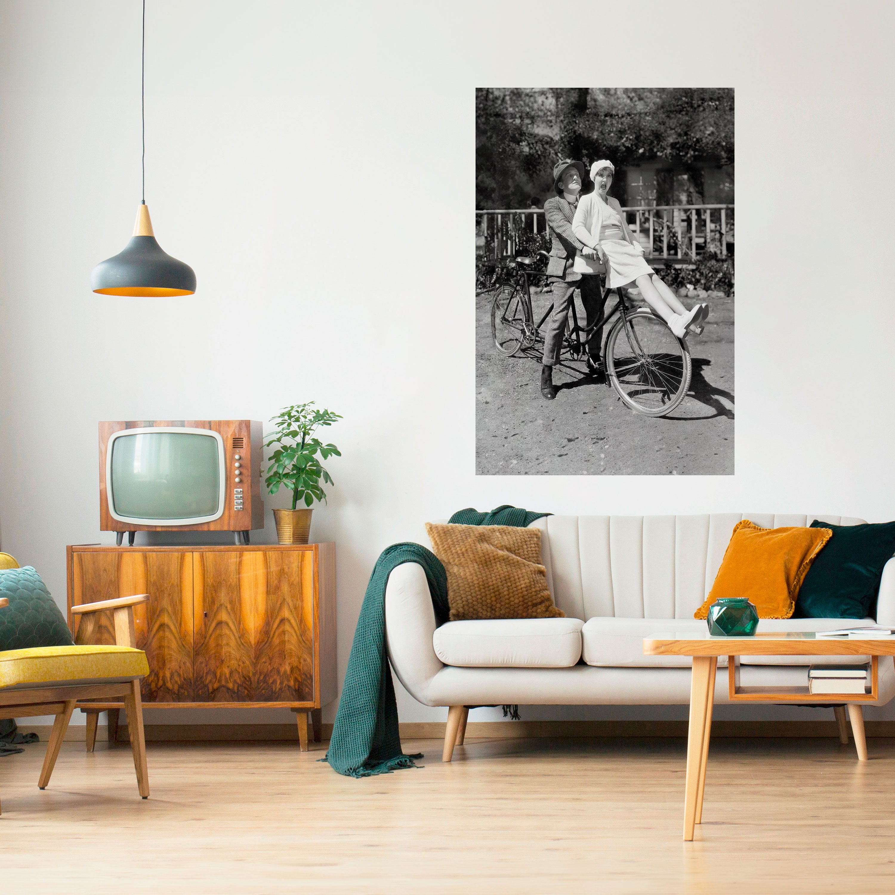 Póster vertical autoadhesivo "CABALGANDO A TRAVÉS DEL TIEMPO"