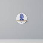 POLISH FOLK ART Estante Redondo Decorativo en Efecto Roble