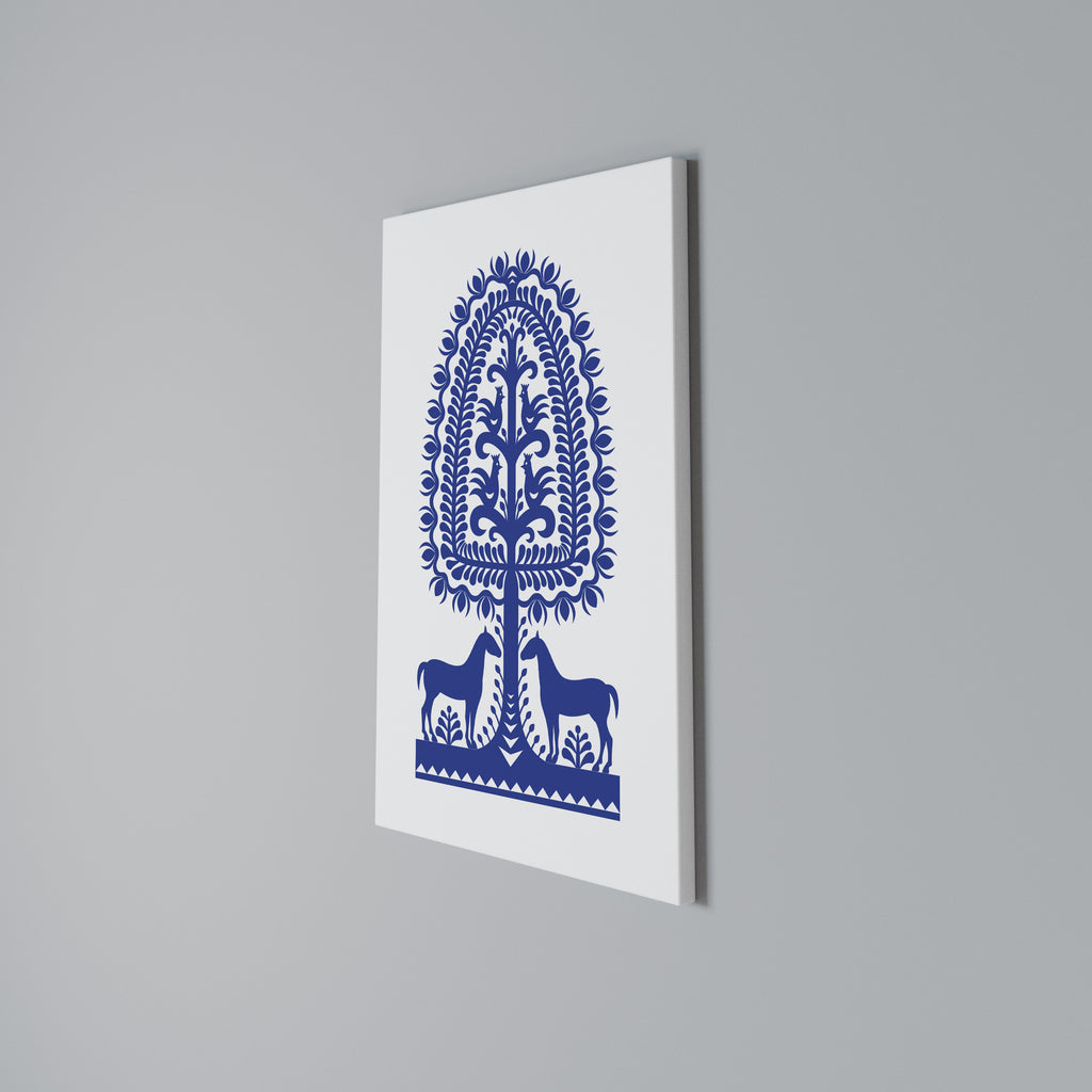 POLISH FOLK ART Cuadro en lienzo vertical
